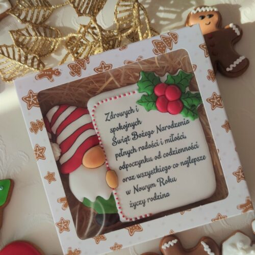 Piernikowa kartka z życzeniami