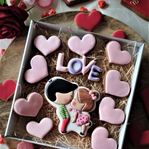 Zestaw całująca się para