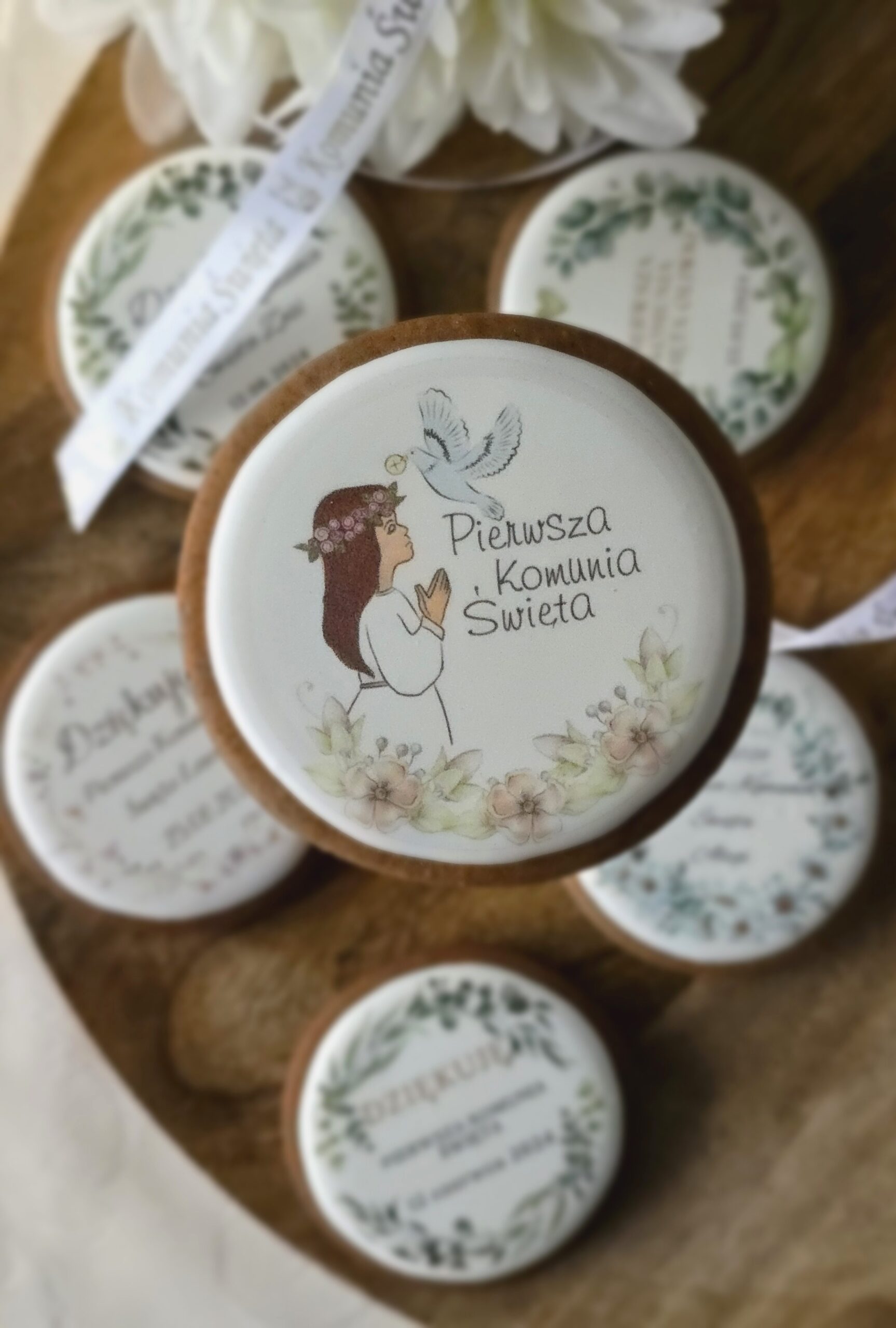Podziękowania dla gości na komunię