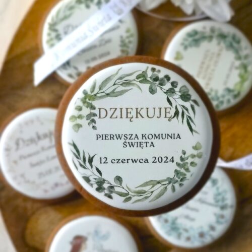 Podziękowania dla gości na komunię