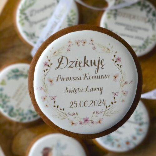 Podziękowania dla gości na komunię