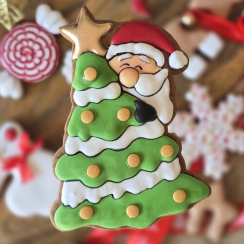 Choinka z mikołajem